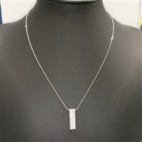 Collana Vidali Gioielli Donna in Oro bianco Zircone COOR-8-34 - COOR-8-34